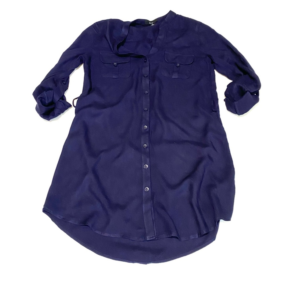 ⭐️Navy Button-Up Shirt Dress